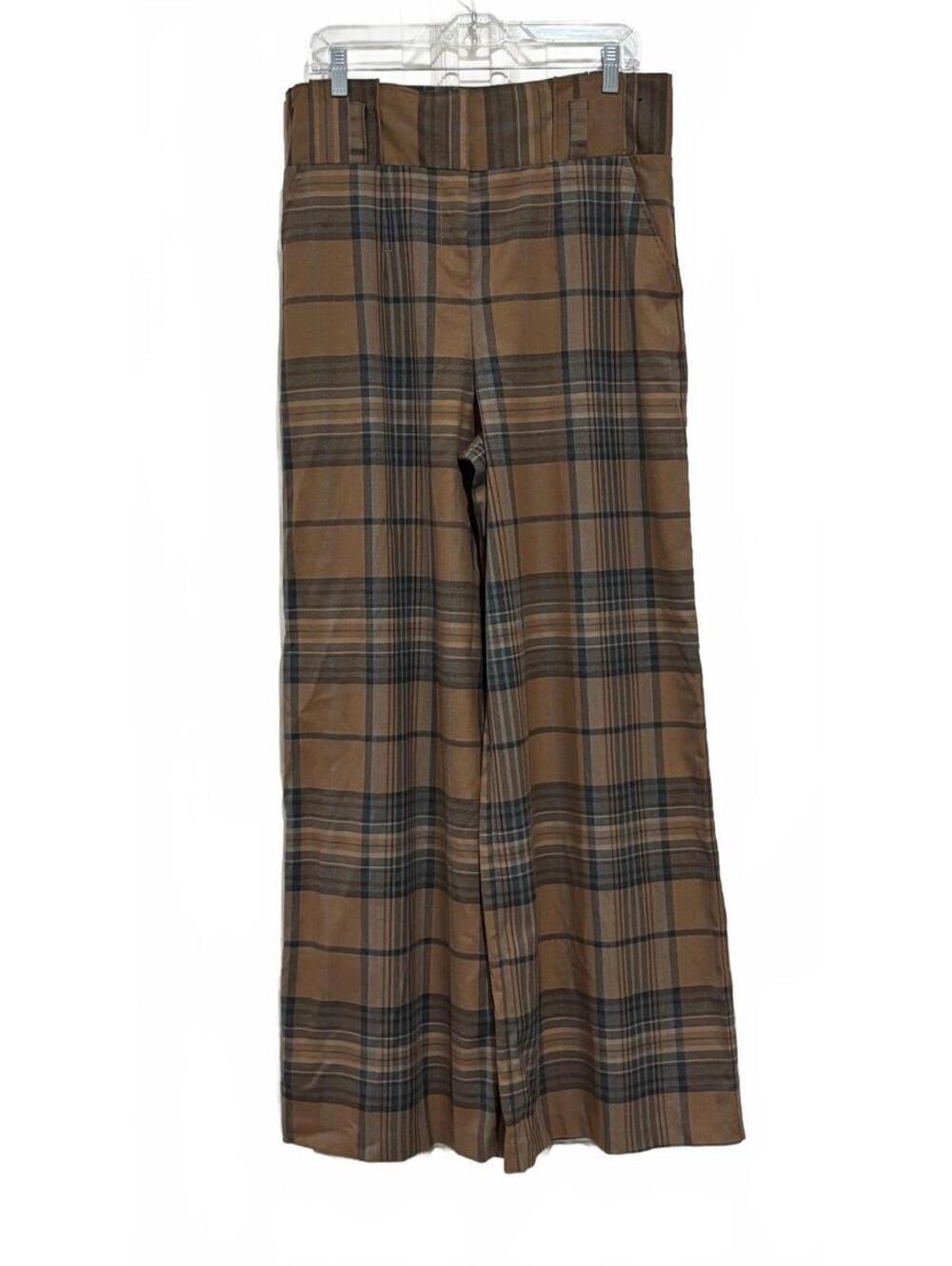 7th Avenue Design Studio Plaid Wide Leg Pants Size 12